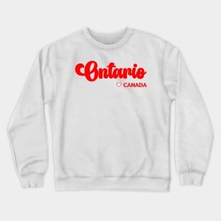 Ontario: I love Canada Crewneck Sweatshirt